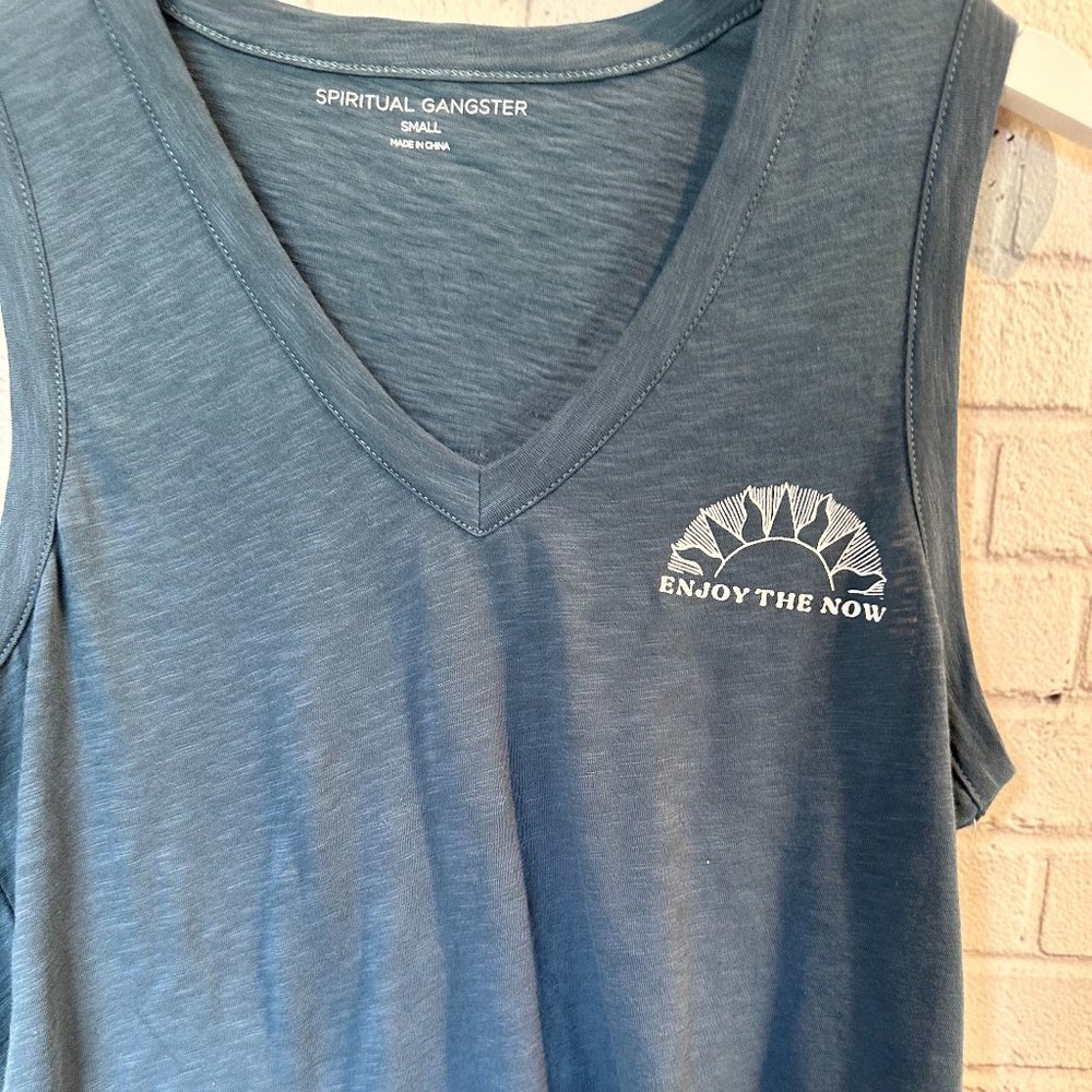 Spiritual Gangster Enjoy The Now V Neck Tank